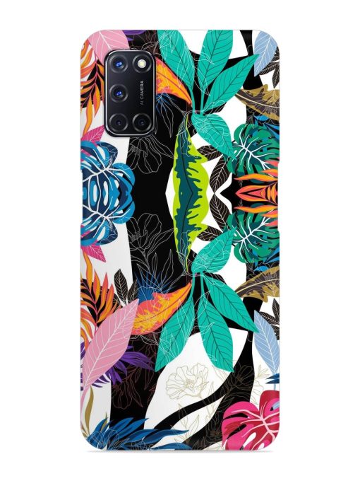 Floral Pattern Bright Snap Case for Oppo A52 Zapvi