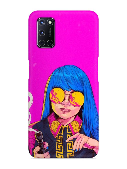 Aesthetic Anime Girl Snap Case for Oppo A52