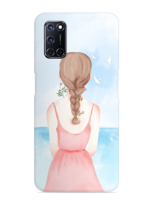 Watercolor Girl Vector Snap Case for Oppo A52 Zapvi