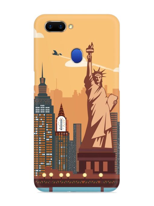 New York Statue Of Liberty Architectural Scenery Snap Case for Oppo A5 (2018) Zapvi