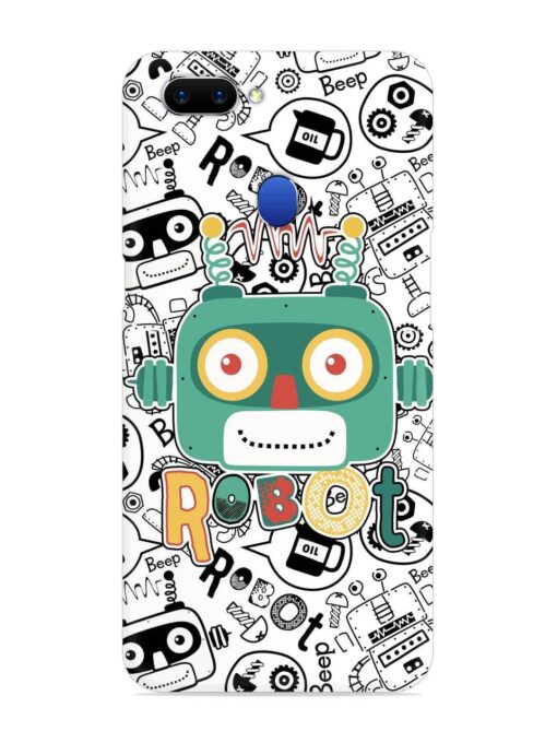 Robot Modern Seamless Pattern Snap Case for Oppo A5 (2018) Zapvi