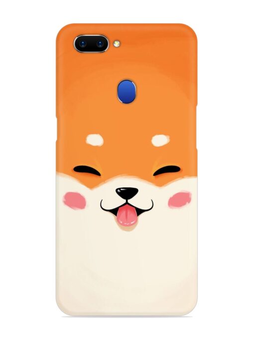 Cute Dog Face Vector Snap Case for Oppo A5 (2018)