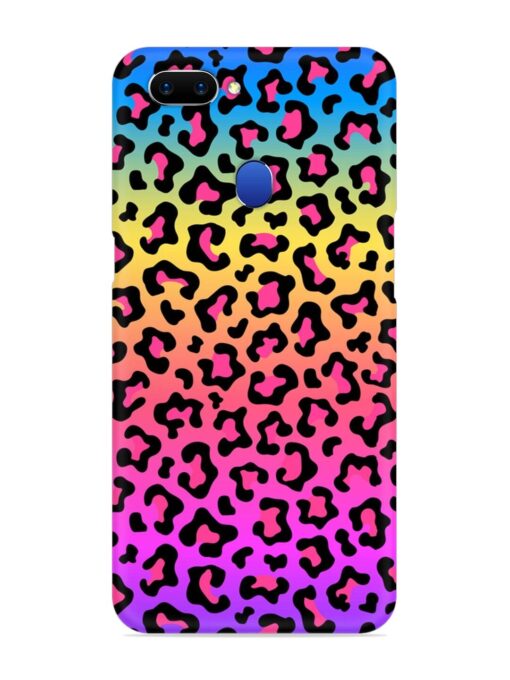 Neon Rainbow Colored Snap Case for Oppo A5 (2018) Zapvi