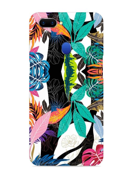 Floral Pattern Bright Snap Case for Oppo A5 (2018)