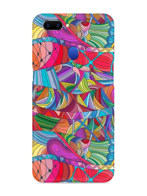 Seamless Patterns Hand Drawn Snap Case for Oppo A5 (2018) Zapvi