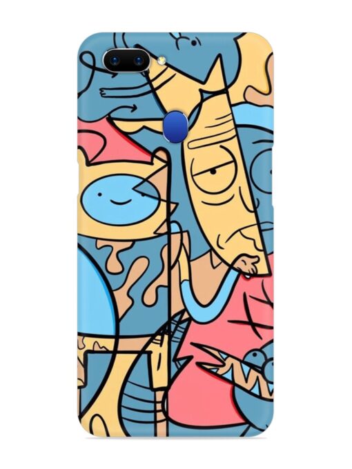 Silly Face Doodle Snap Case for Oppo A5 (2018)