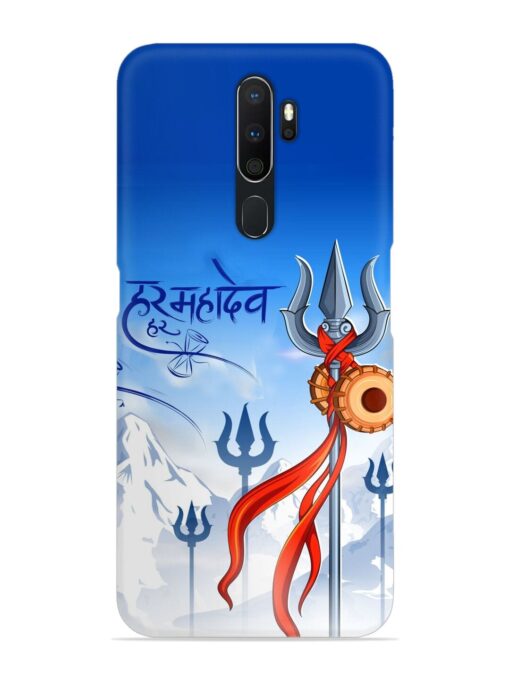 Har Har Mahadev Trishul Snap Case for Oppo A5 (2020) Zapvi