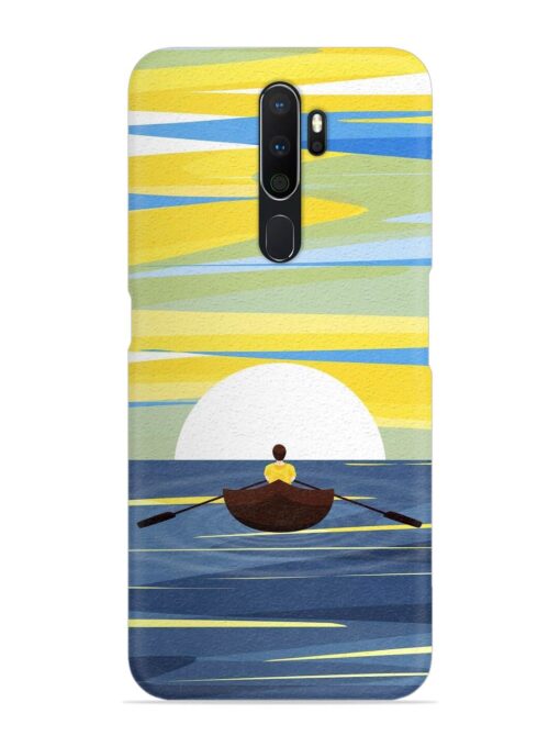 Rowing Person Ferry Paddle Snap Case for Oppo A5 (2020) Zapvi