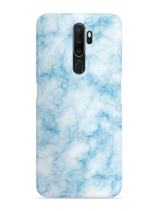 Blue White Natural Marble Snap Case for Oppo A5 (2020) Zapvi