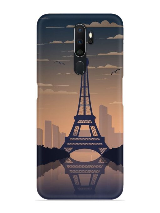 France Paris Eiffel Tower Gradient Snap Case for Oppo A5 (2020) Zapvi