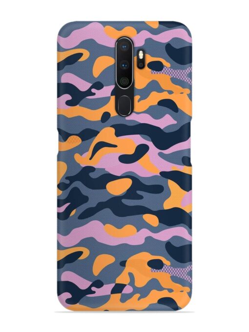 Camouflage Army Military English Orange Art Snap Case for Oppo A5 (2020) Zapvi