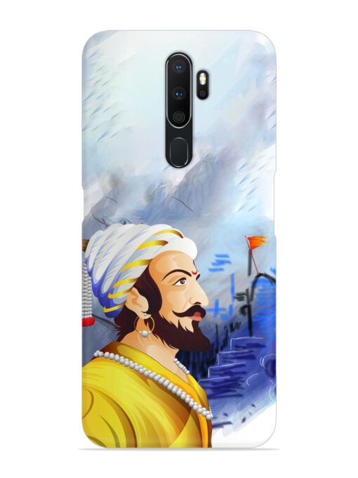 Shivaji Maharaj Color Paint Art Snap Case for Oppo A5 (2020) Zapvi