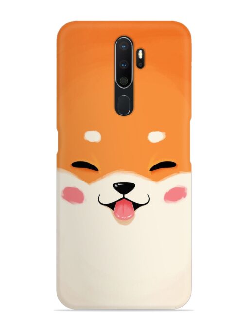 Cute Dog Face Vector Snap Case for Oppo A5 (2020) Zapvi