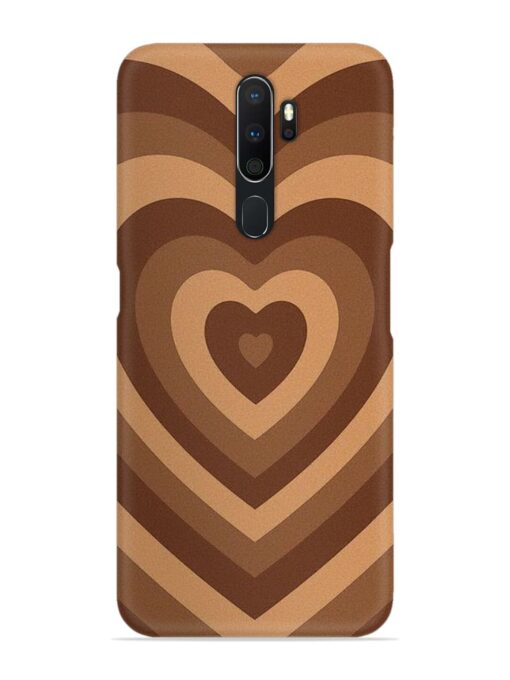 Brown Heart Snap Case for Oppo A5 (2020) Zapvi