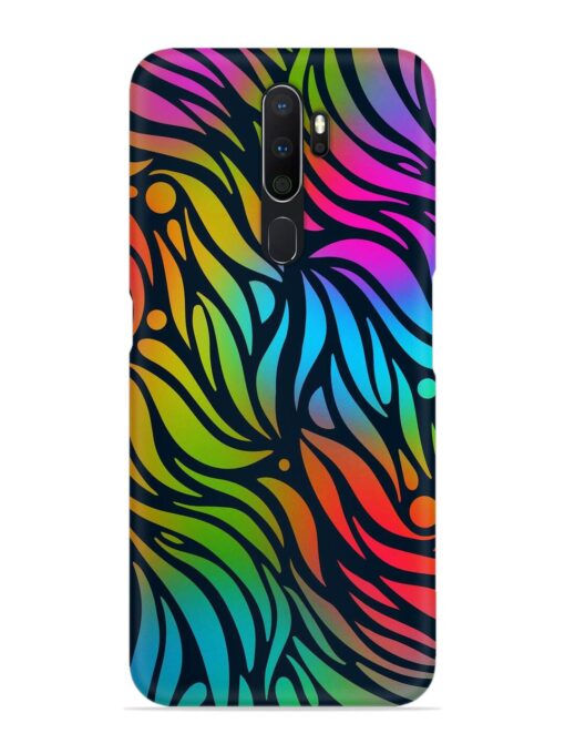 Abstract Leaf Design Snap Case for Oppo A5 (2020) Zapvi