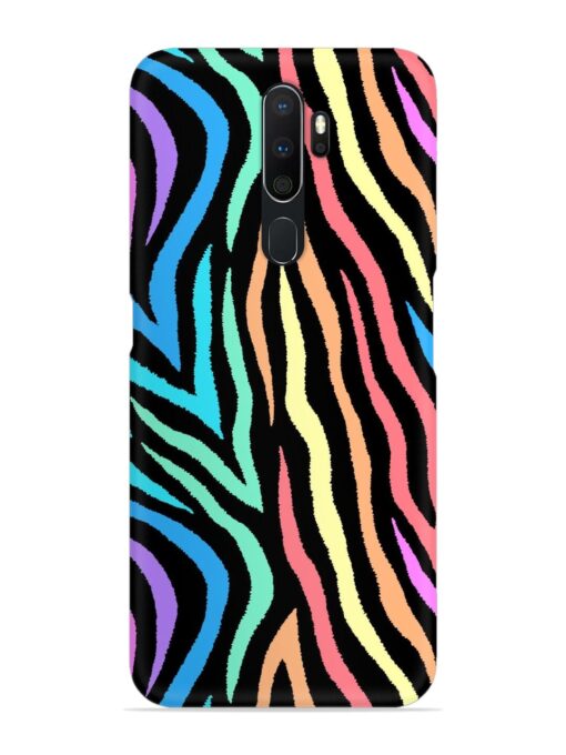 Colorful Abstract Zebra Snap Case for Oppo A5 (2020) Zapvi