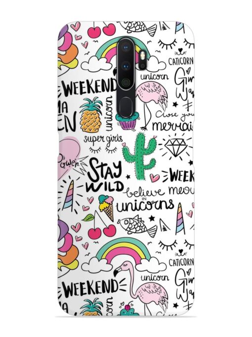 Unicorn Ice Cream Snap Case for Oppo A5 (2020) Zapvi