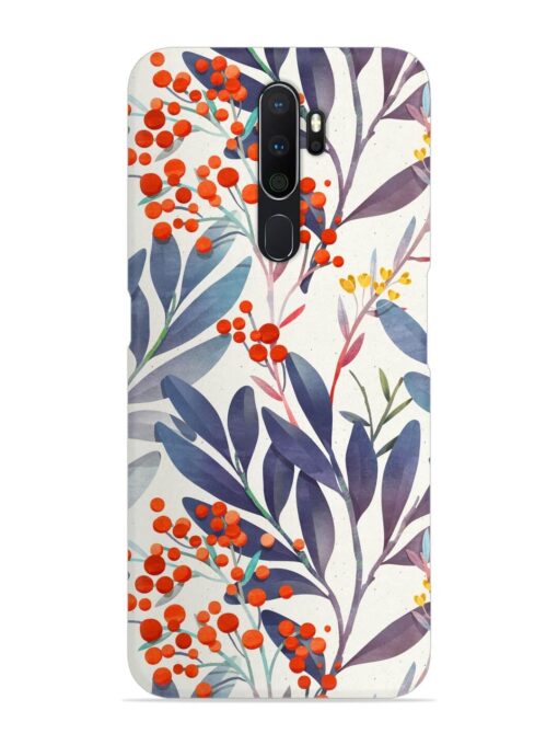 Seamless Floral Pattern Snap Case for Oppo A5 (2020) Zapvi