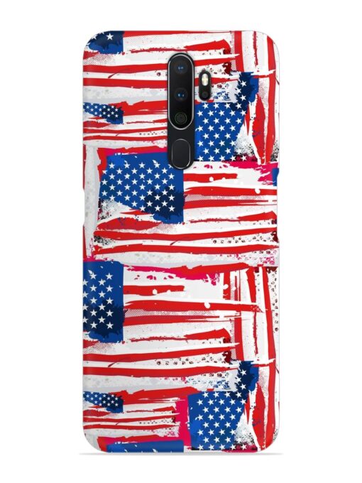 Usa Flag Seamless Snap Case for Oppo A5 (2020) Zapvi