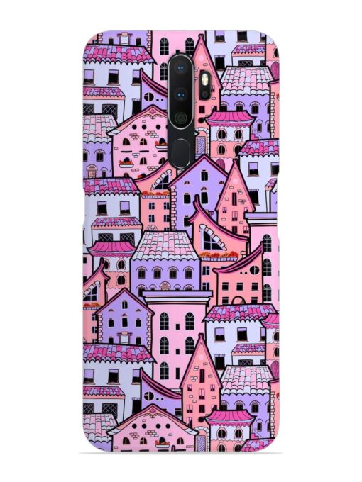 Seamless Pattern Houses Snap Case for Oppo A5 (2020) Zapvi