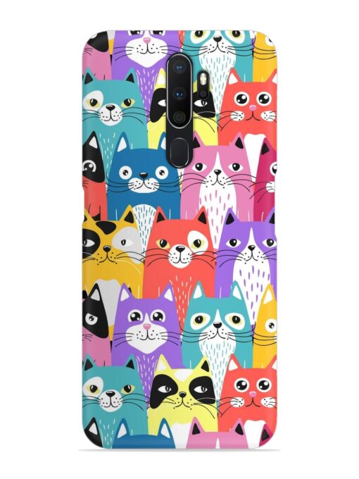 Funny Cartoon Cats Snap Case for Oppo A5 (2020)