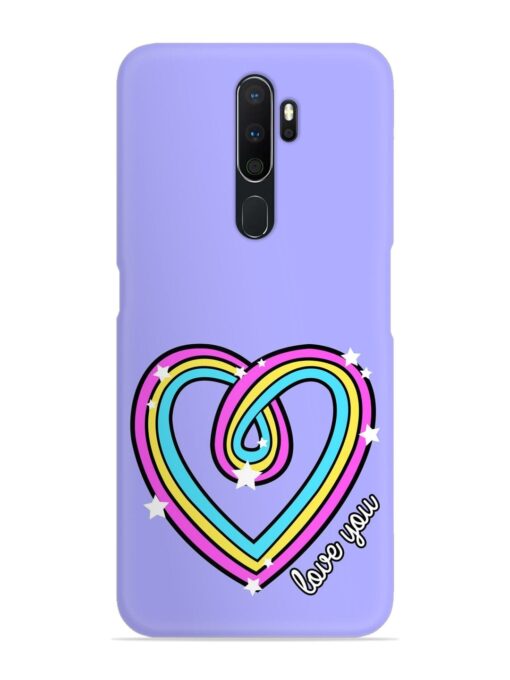 Colorful Rainbow Heart Snap Case for Oppo A5 (2020) Zapvi