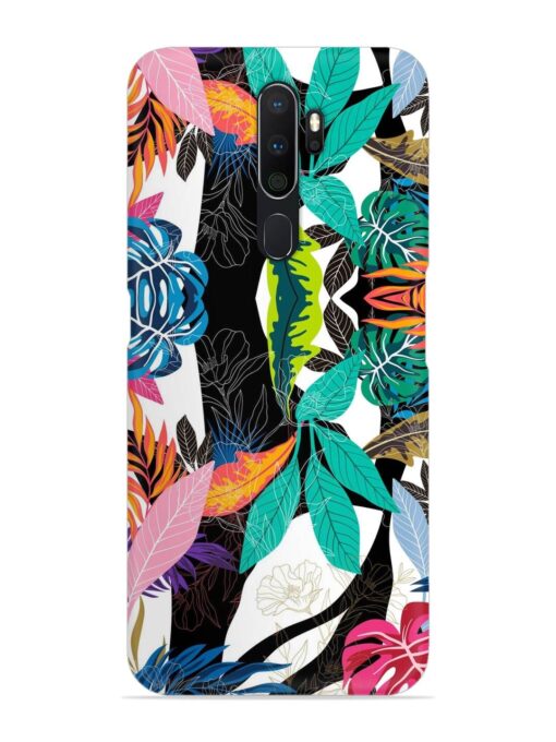 Floral Pattern Bright Snap Case for Oppo A5 (2020)