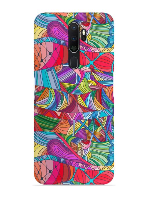 Seamless Patterns Hand Drawn Snap Case for Oppo A5 (2020) Zapvi