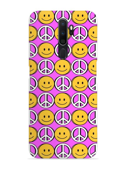 Smiley Face Peace Snap Case for Oppo A5 (2020) Zapvi