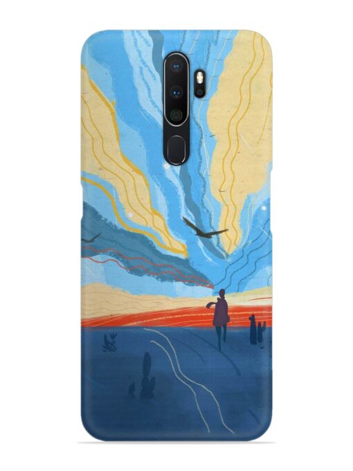 Minimal Abstract Landscape Snap Case for Oppo A5 (2020) Zapvi