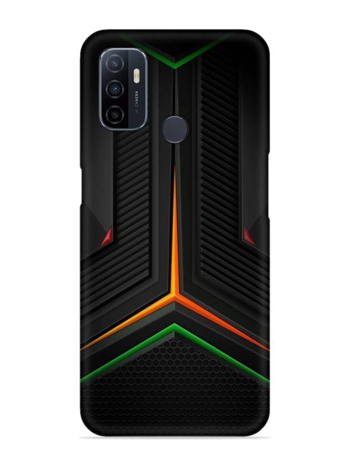 Orange Triangle Light Snap Case for Oppo A53 Zapvi