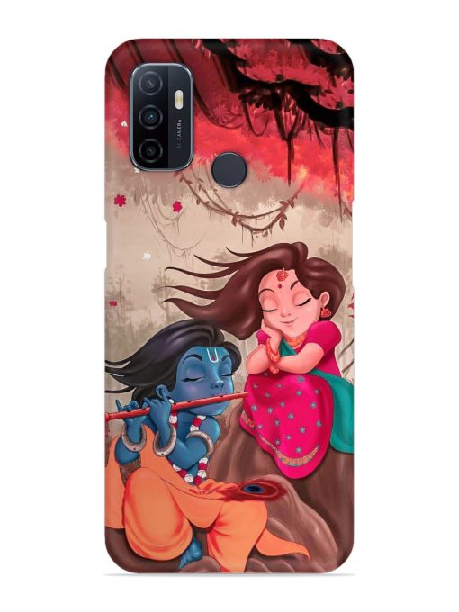 Radhe Krishna Water Art Snap Case for Oppo A53 Zapvi