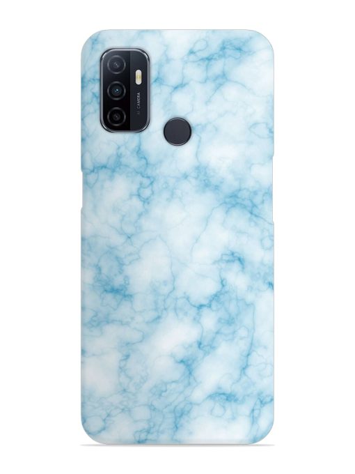 Blue White Natural Marble Snap Case for Oppo A53 Zapvi