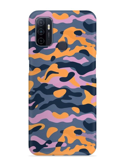 Camouflage Army Military English Orange Art Snap Case for Oppo A53 Zapvi