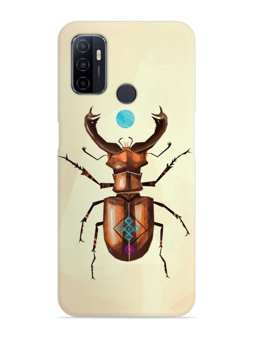 Stag Beetle Vector Snap Case for Oppo A53 Zapvi