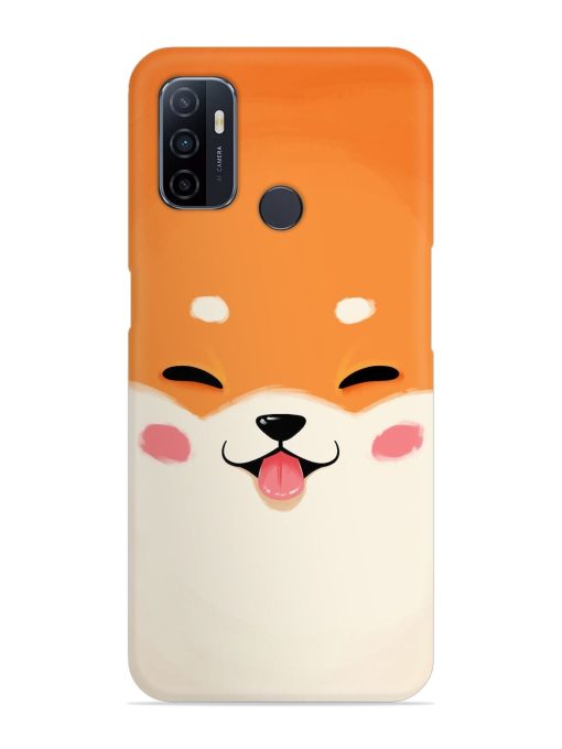 Cute Dog Face Vector Snap Case for Oppo A53 Zapvi