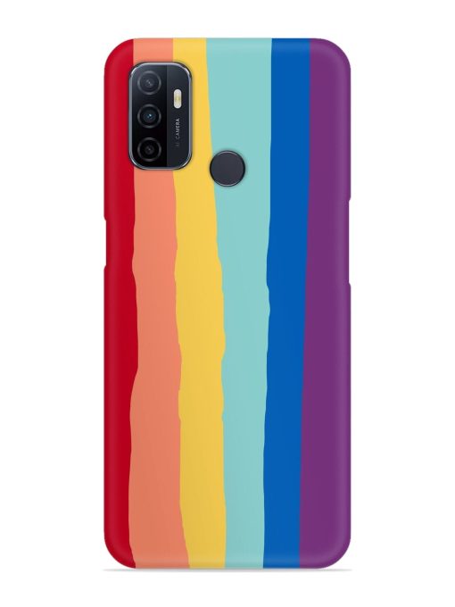 Rainbow Genuine Liquid Snap Case for Oppo A53 Zapvi