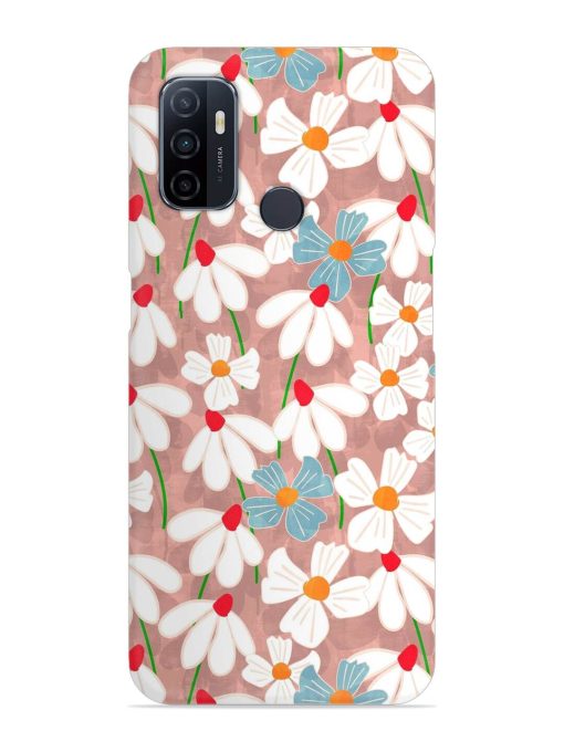 Abstract Petal Flowers Snap Case for Oppo A53 Zapvi