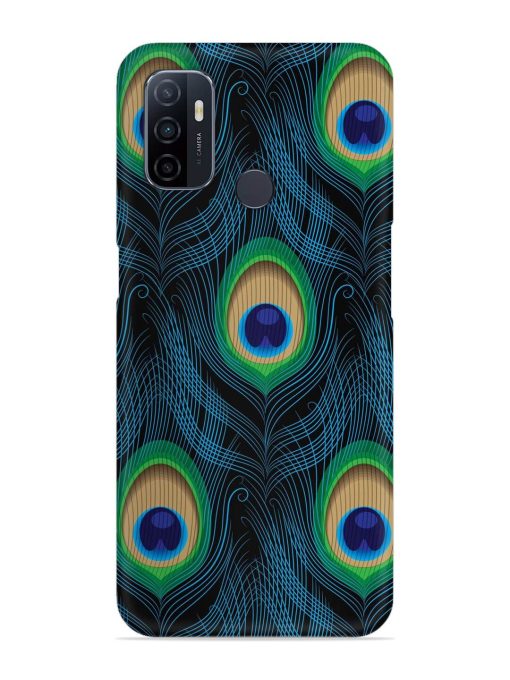 Seamless Pattern Peacock Snap Case for Oppo A53 Zapvi