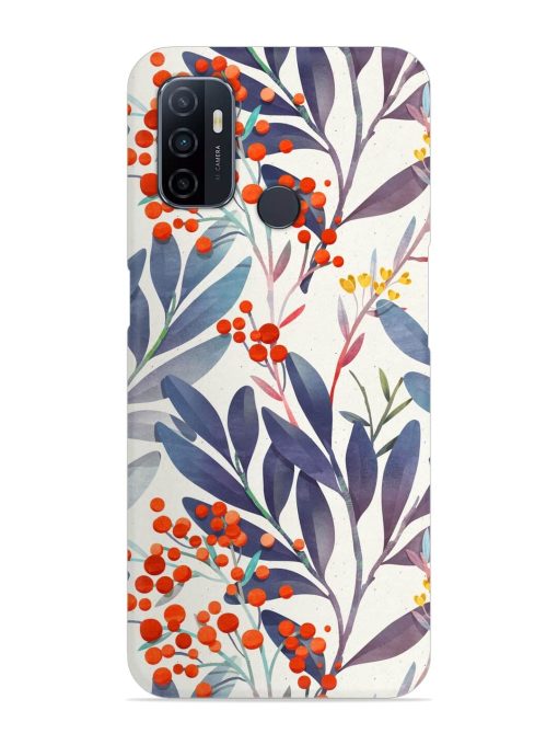 Seamless Floral Pattern Snap Case for Oppo A53 Zapvi