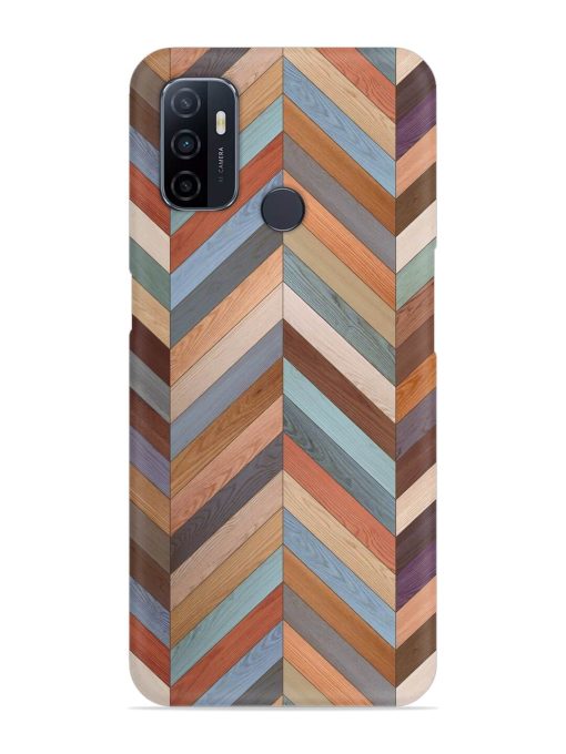 Seamless Wood Parquet Snap Case for Oppo A53 Zapvi