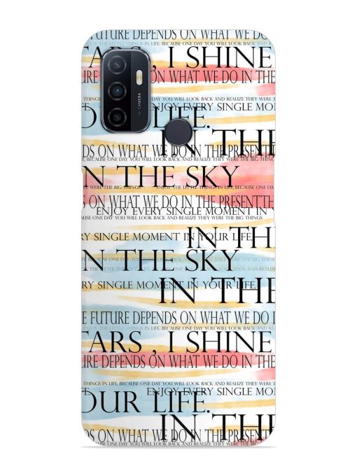 Seamless Slogans Pattern Snap Case for Oppo A53