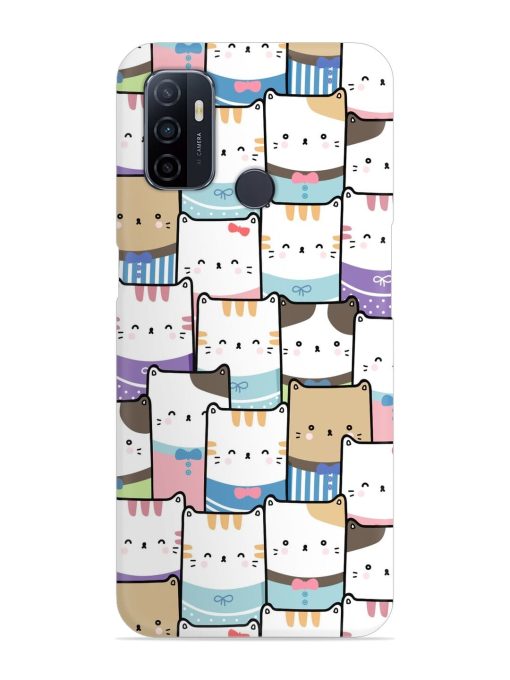 Cute Adorable Cat Snap Case for Oppo A53 Zapvi