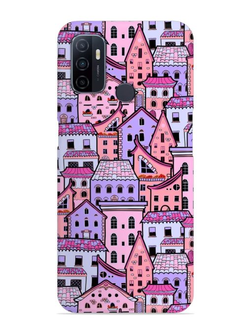 Seamless Pattern Houses Snap Case for Oppo A53 Zapvi