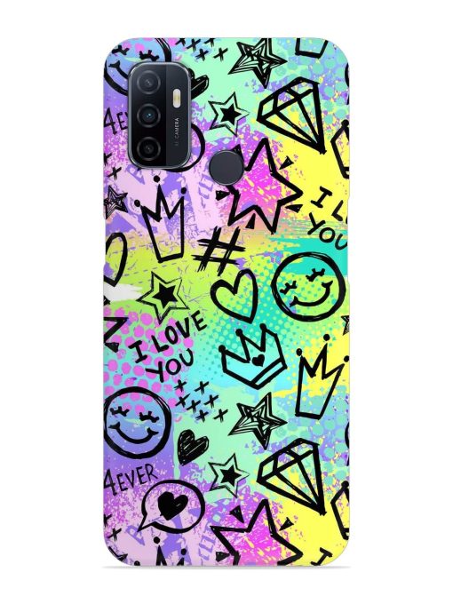 Bright Seamless Pattern Snap Case for Oppo A53 Zapvi