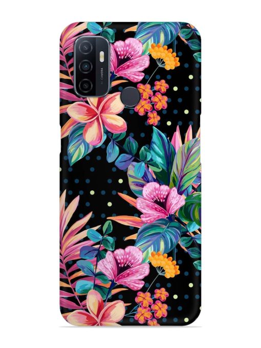 Seamless Floral Pattern Snap Case for Oppo A53 Zapvi