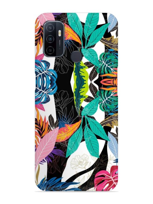 Floral Pattern Bright Snap Case for Oppo A53 Zapvi