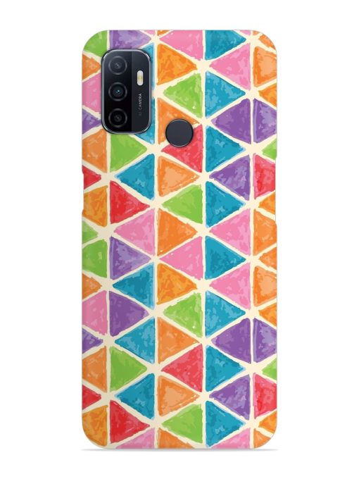 Seamless Colorful Isometric Snap Case for Oppo A53 Zapvi