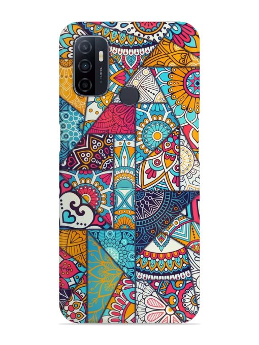 Patchwork Pattern Vintage Snap Case for Oppo A53