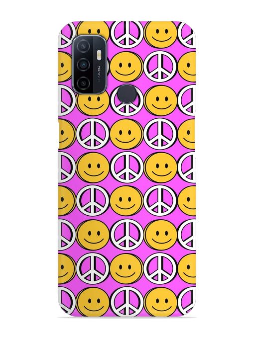 Smiley Face Peace Snap Case for Oppo A53 Zapvi